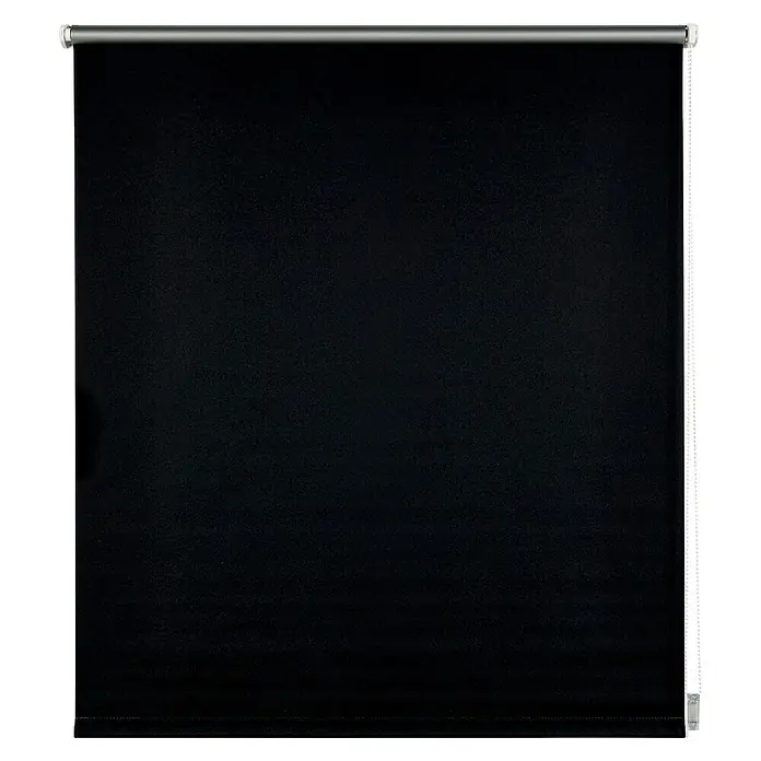 Estor enrollable opaco Clip&Fix Blackout Reflect - An x Al: 150 x 180 cm, Negro - Estor enrollable negro para ventanas, ofrece oscurecimiento y privacidad, ideal para dormitorios y oficinas, fácil de usar.