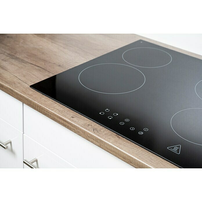 Respekta Küchenzeile KB300EYW (Breite: 300 cm, Mit Elektrogeräten, Weiß Seidenglanz)