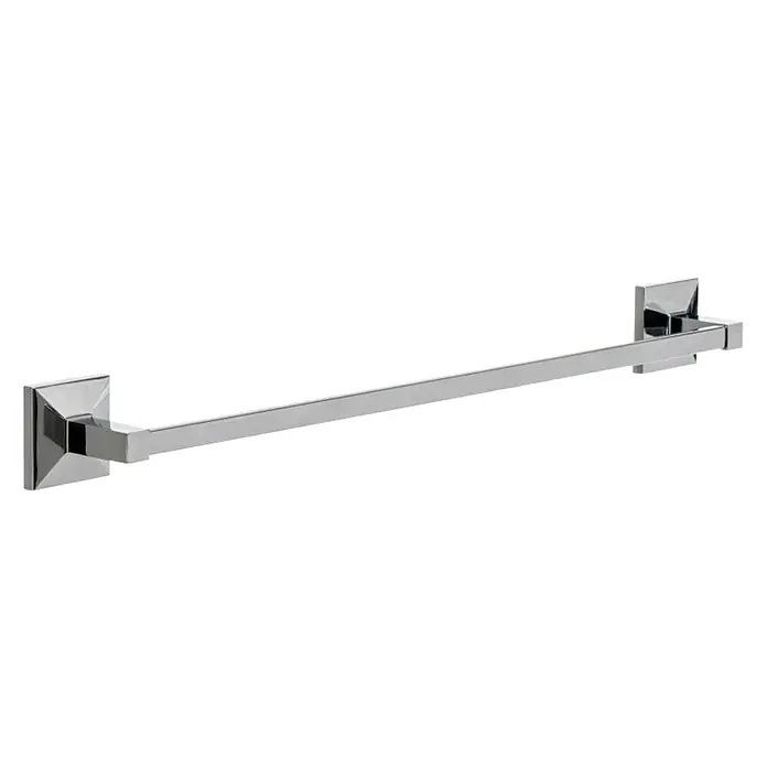 Tatay Iconik Toallero de barra - 60 cm, Cromo - Una barra de toalla cromada moderna y brillante con montajes cuadrados que eleva cualquier baño, sus líneas limpias aportan elegancia a la decoración.