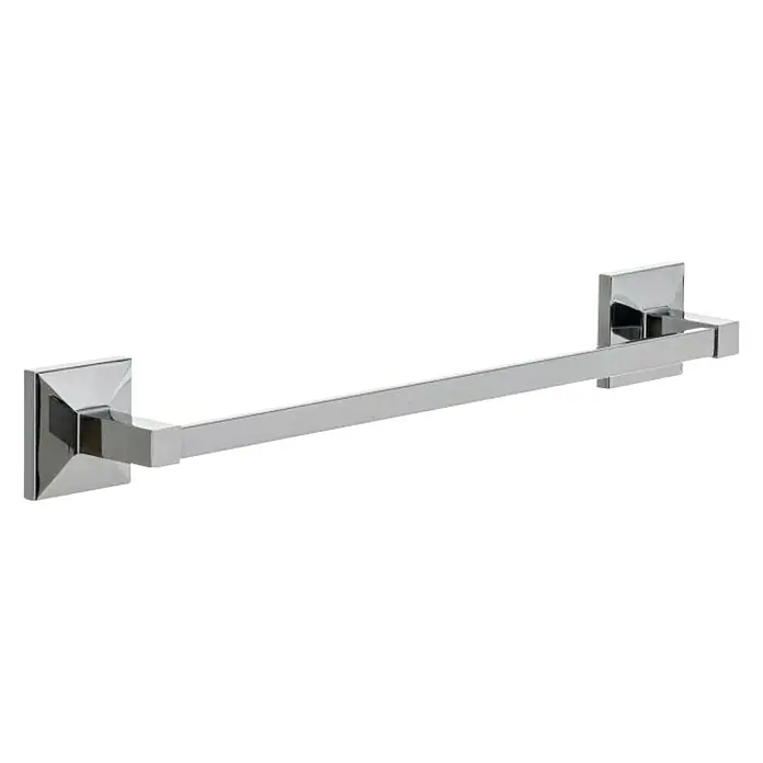 Tatay Iconik Toallero de barra - 45 cm, Cromo - Una barra de toalla cromada moderna y elegante. Con soportes cuadrados, es una adición elegante y funcional para cualquier baño.