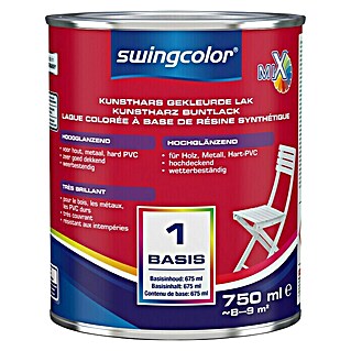 swingcolor Mix Kleurlak Kunsthars (Mengkleur basis, Hoogglans, 750 ml)