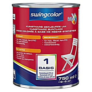 swingcolor Mix Kleurlak Kunsthars (Mengkleur basis, Zijdemat, 750 ml)