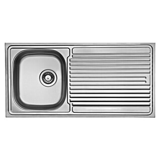 Respekta Kuhinjski ormarić sa sudoperom KS 60 D (60 x 100 cm, Okretna vrata, Bijele boje)