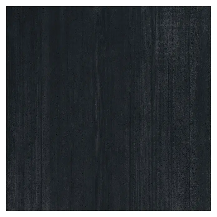 Terrassenfliese Garden Black Struktur - 59,7 x 59,7 x 2 cm, Schwarz, Matt - Dunkler Betonhintergrund mit subtilen vertikalen Texturen, ideal für minimalistische Designs.