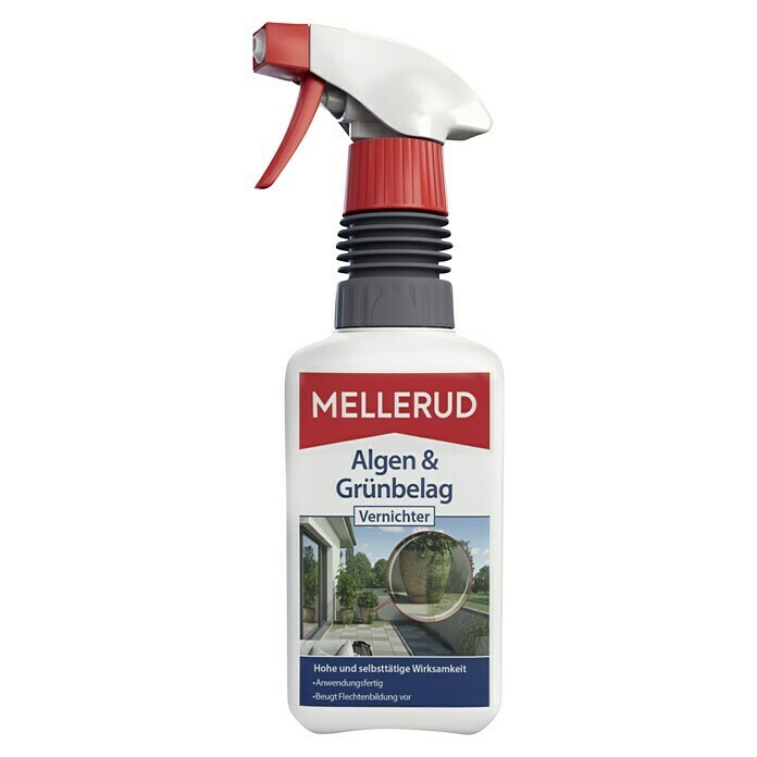 Mellerud Algen- & Grünbelagsentferner500 ml, Flasche mit Sprühpistole Front View