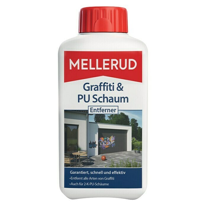 Mellerud Reinigungsmittel Graffiti & PU Schaum Entferner500 ml, Flasche mit kindergesichertem Verschluss Front View