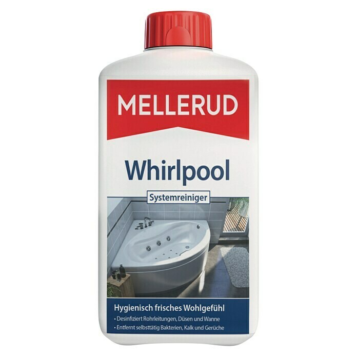 Mellerud Whirlpool-Systemreiniger1 l, Flasche mit kindergesichertem Verschluss Front View