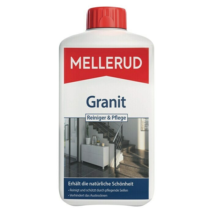 Mellerud Reinigungs- & Pflegemittel Granit1 l, Flasche mit kindergesichertem Verschluss Front View