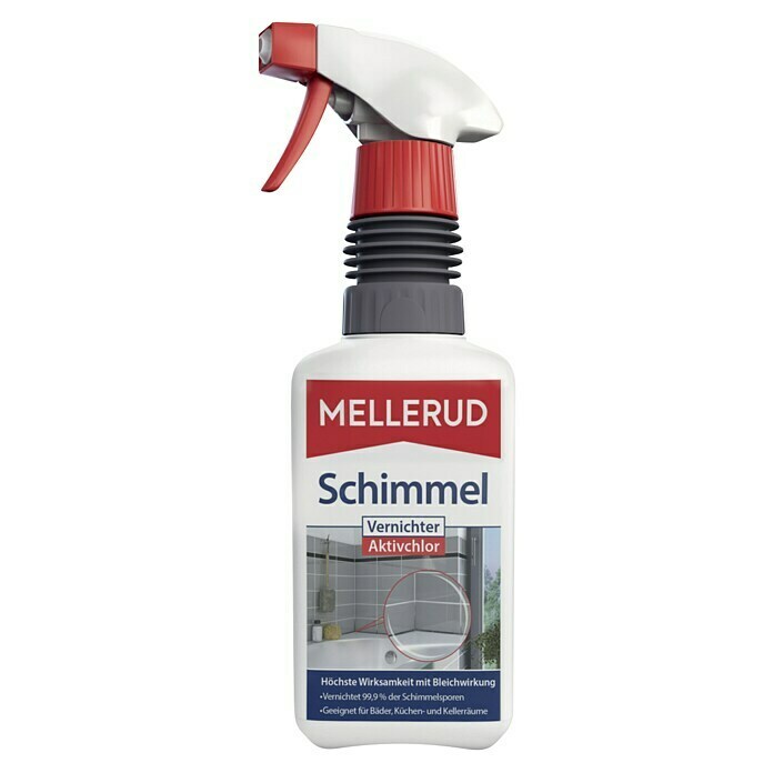 Mellerud SchimmelvernichterChlorhaltig, 500 ml, Flasche mit Sprühpistole Front View