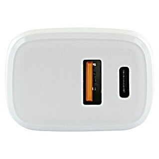 Schwaiger USB-Ladeadapter (Weiß, USB-A-Buchse, USB-C-Buchse, 230 V)