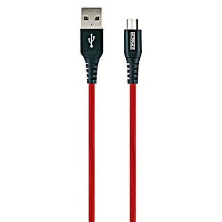Schwaiger USB-Ladekabel (1,2 m, USB A-Stecker, USB Micro-B-Stecker, Feuerrot)