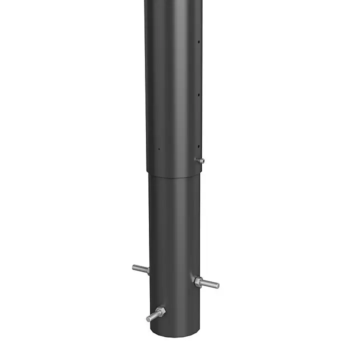 Biohort Zaunpfosten - Höhe: 180 cm, Durchmesser: 40 mm, Anthrazit Metallic - Dunkelgraues Teleskoprohr aus Metall mit Sicherungsstiften zur Höhenverstellung oder Verbindung.