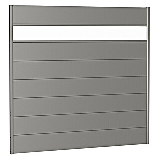 Biohort Sichtschutzelement (B x H: 200 x 180 cm, Quarzgrau Metallic)