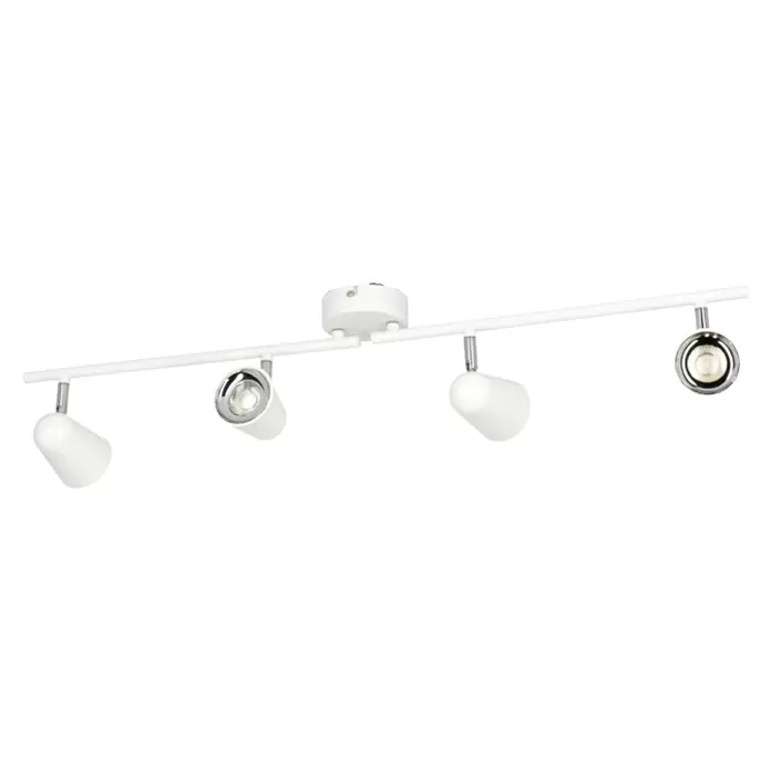 Reality Leuchten LED-Deckenstrahler Toulouse - 3 W, L x B x H: 9 x 78 x 17 cm, Weiß, Warmweiß, Anzahl Leuchtmittel: 4 Stk.