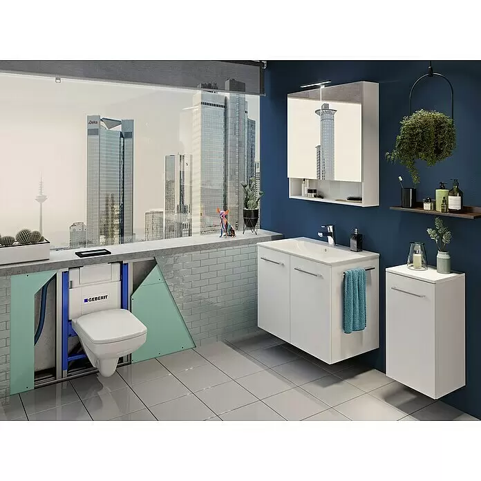 Geberit Duofix WC-Vorwandelement Omega 111.003.00.1 - 2-Mengen-Spülung, 17 x 50 x 82 cm - Stimmungsaufnahme