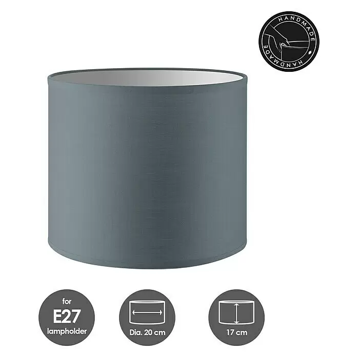 Home Sweet Home Lampenschirm Bling - Ø x H: 20 x 17 cm, Light Grey, Baumwolle, Rund - Skizze