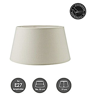 Home Sweet Home Lampenschirm Melrose (Ø x H: 35 x 19 cm, Warm White, Stoff, Rund)
