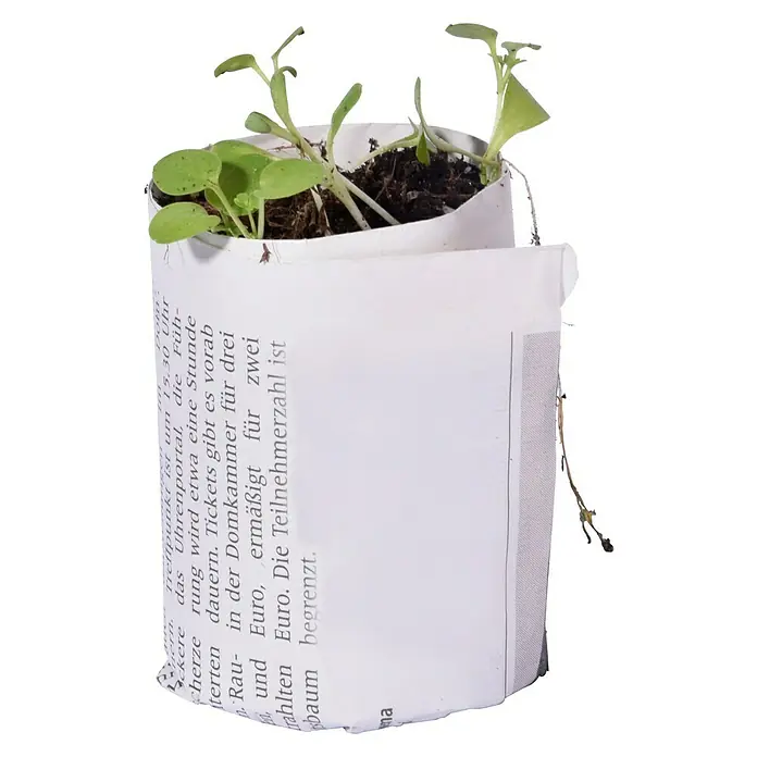 Dobar Papiertopfpressen-Set - 3 -tlg. - Jungpflanzen in einer recycelten Zeitung als Blumentopf. Nachhaltige Anzucht für den Garten oder Balkon.