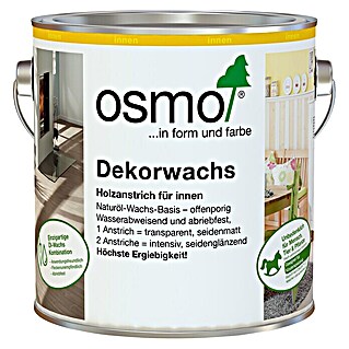 Osmo Dekorwachs (Weiß, 375 ml, Seidenmatt, Naturöl-Wachs-Basis)