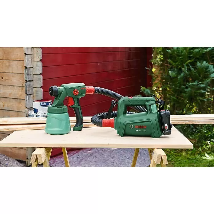 Bosch Power for All 18V Akku-Farbsprühsystem EasySpray 18V-100 - 18 V, Ohne Akku, Max. Fördermenge: 0,1 l/min - Stimmungsaufnahme