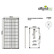 Offgridtec Solarmodul (Nennleistung: 150 W, 114 x 68 x 3,5 cm, 1 Stk.) | BAUHAUS