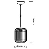 Brilliant Woodrow Pendelleuchte (E27, 60 W, Schwarz) | BAUHAUS