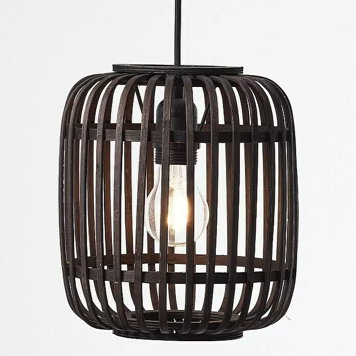 Brilliant Woodrow Pendelleuchte - E27, 60 W, Schwarz - Detailaufnahme