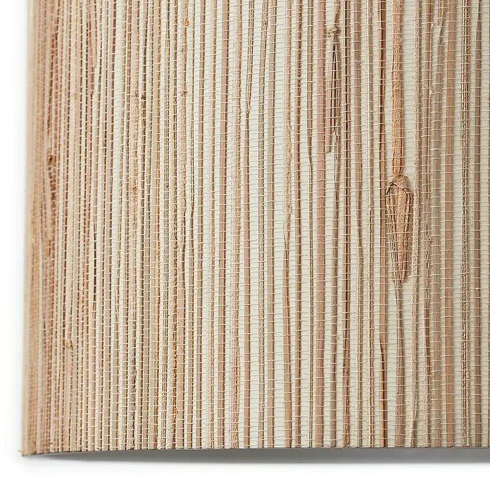 Brilliant Wimea Pendelleuchte - 52 W, Natur/Seegras, E27 - Nahaufnahme einer Bambus-Tischsets mit natürlicher Textur und feinen Details, die eine rustikale Eleganz ausstrahlen.