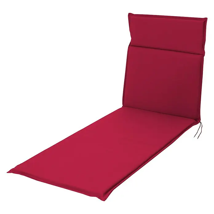 Sunfun Esdo Liegenauflage - Bordeaux, L x B x H: 190 x 63 x 4,5 cm, Polyester, Liegenauflage - Rote Liegenauflage für zusätzlichen Komfort und Entspannung im Garten. Ideal für Sonnenliegen und Loungemöbel.