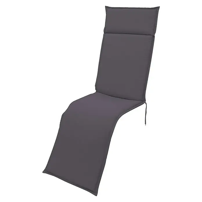 Sunfun Esdo Sitzauflage Relaxsessel - Grau, L x B x H: 174 x 50 x 4,5 cm, Materialzusammensetzung Bezug: Polyester - Grauer Liegestuhl mit verstellbarer Rückenlehne und komfortabler Polsterung für entspannte Stunden im Garten oder auf der Terrasse.
