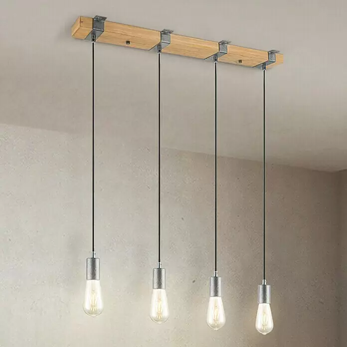 Home Sweet Home Pendelleuchte Delton - L x B x H: 70 x 14 x 140 cm, Anzahl Leuchtmittel: 4 Stk. - Bildausschnitt