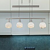 Globo Elliott Lámpara colgante LED (4 luces, 4 x 4 W, Blanco cálido, Altura: 160 cm)
