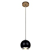 LED-Pendelleuchte rund Ball Wood (5 W, Schwarz, Geölte Eiche, 1 Stk.) | BAUHAUS