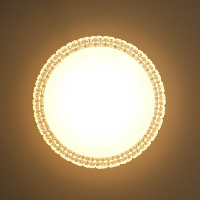 Reality Leuchten LED-Deckenleuchte rund Pegasus (12 W, Ø x H: 286 mm x 8,6  cm, Weiß) | BAUHAUS