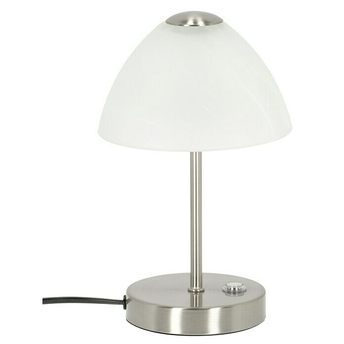 Reality Leuchten LED-Tischleuchte rund Queen2 W, Ø x H: 150 mm x 24 cm, Nickel Front View