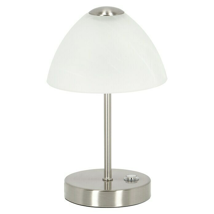 Reality Leuchten LED-Tischleuchte rund Queen2 W, Ø x H: 150 mm x 24 cm, Nickel Front View