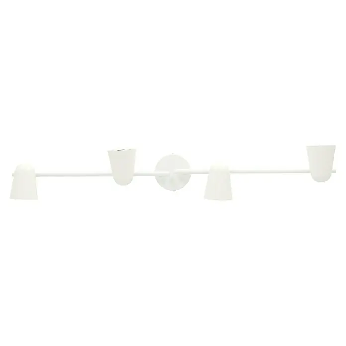 Reality Leuchten LED-Deckenstrahler Toulouse - 3 W, L x B x H: 9 x 78 x 17 cm, Weiß, Warmweiß, Anzahl Leuchtmittel: 4 Stk. - Die weiße Deckenleuchte bietet mit ihren vier Strahlern eine flexible und moderne Beleuchtungslösung für jeden Raum. Schlichtes Design für stilvolles Licht.