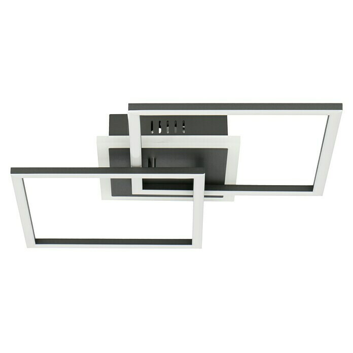 Reality Leuchten LED-Deckenleuchte Salida25 W, L x B x H: 35,5 x 57,5 x 7,5 cm, Matt/Schwarz Diagonal View