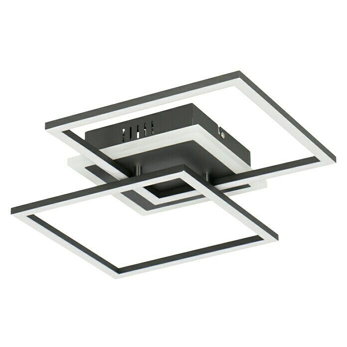 Reality Leuchten LED-Deckenleuchte Salida (25 W, L x B x H: 35,5 x 57,5 x 7,5 cm, Schwarz, Warmweiß) | BAUHAUS