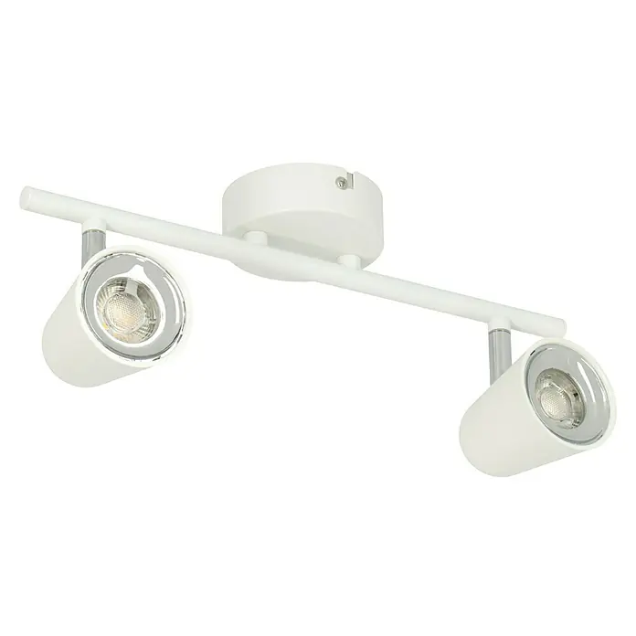 Reality Leuchten LED-Deckenstrahler Toulouse - 3 W, L x B x H: 9 x 34 x 17 cm, Weiß, Warmweiß, Anzahl Leuchtmittel: 2 Stk. - Moderne weiße LED-Deckenleuchte mit zwei Strahlern, ideal für gezielte Beleuchtung in jedem Raum. Das schlichte Design fügt sich nahtlos ein.