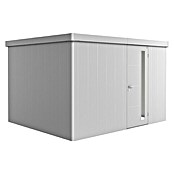 Biohort Neo Gerätehaus 3D (Außenbreite inkl. Dachüberstand: 348 cm, Außentiefe inkl. Dachüberstand: 292 cm, Stahl, Silber-Metallic, Einzeltür) | BAUHAUS
