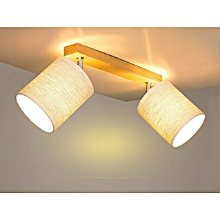 Britop Lighting Boho Deckenstrahler (25 W, L x B x H: 52 x 13 x 25 cm, Eiche, Beige, E27, 2 Stk.)