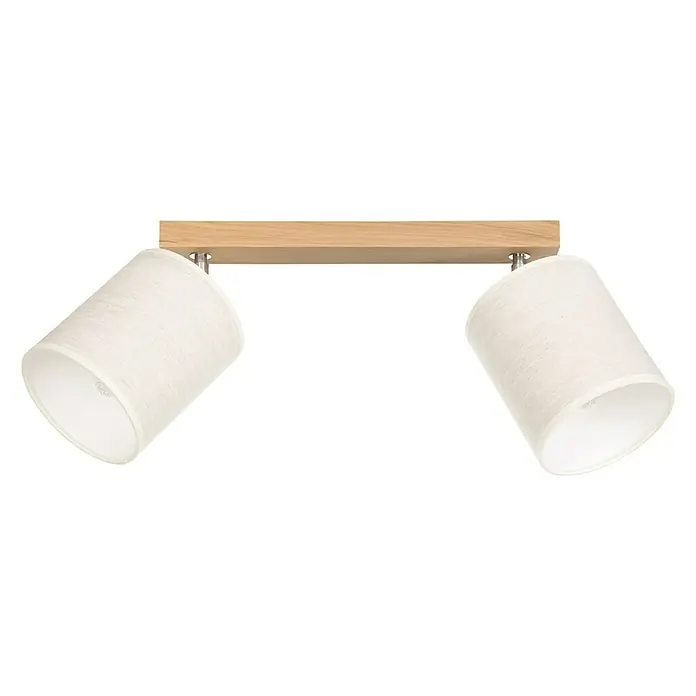 Britop Lighting Boho Deckenstrahler - 25 W, L x B x H: 52 x 13 x 25 cm, Eiche, Beige, E27, 2 Stk. - Die stilvolle Deckenleuchte mit zwei Leuchten sorgt für eine angenehme Beleuchtung in jedem Raum und überzeugt durch ihr modernes Design.