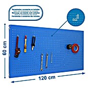 Simonrack Panelclick Panel perforado (L x An: 120 x 60 cm, 1 ud., Azul)