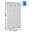 Simonrack Simonlocker Taquilla Single (L x An x Al: 50 x 120 x 180 cm, Número de puertas: 3)
