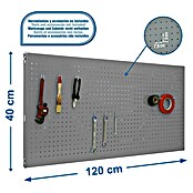 Simonrack Panelclick Panel perforado (1 ud., Gris oscuro)