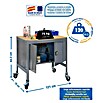 Simonrack Simonwork Banco de trabajo BT0 Locker Mobile (L x Al: 76 x 95 cm, Ancho: 120 cm, Capacidad de carga: 280 kg, Gris)