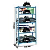 Simonrack Simonclick Metallregal (L x B x H: 40 x 110 x 200 cm, Traglast: 180 kg/Boden, Anzahl Böden: 5 Stk., Blau/Weiß)