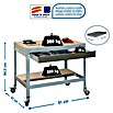 Simonrack Simonwork Banco de trabajo BT0 Box Mobile (L x Al: 61 x 95 cm, Ancho: 90 cm, Capacidad de carga: 280 kg, Gris)