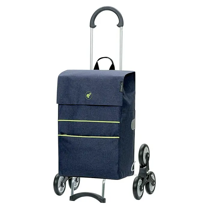 Andersen Scala Einkaufstrolley Nelon - Traglast: 40 kg, Blau - Treppensteiger-Einkaufstrolley mit marineblauem Bezug, Teleskopstange und speziellen Rädern zum einfachen Überwinden von Treppen.